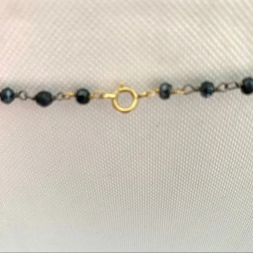 Crystal Gold Tone Pendant 16" Spinel Chain Necklace - Picture 5 of 5